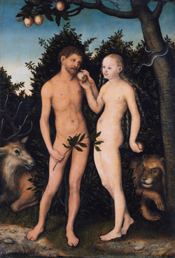 Adam Eve Paradis Lucas Cranach